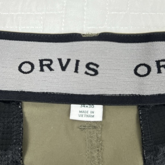 Orvis Pants Adult 34x30 Green Cargo Tech Performance Stretch Hiking Outdoors Men - Picture 6 of 9